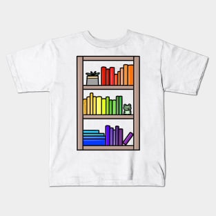 Subtle Gay Pride Bookcase Kids T-Shirt